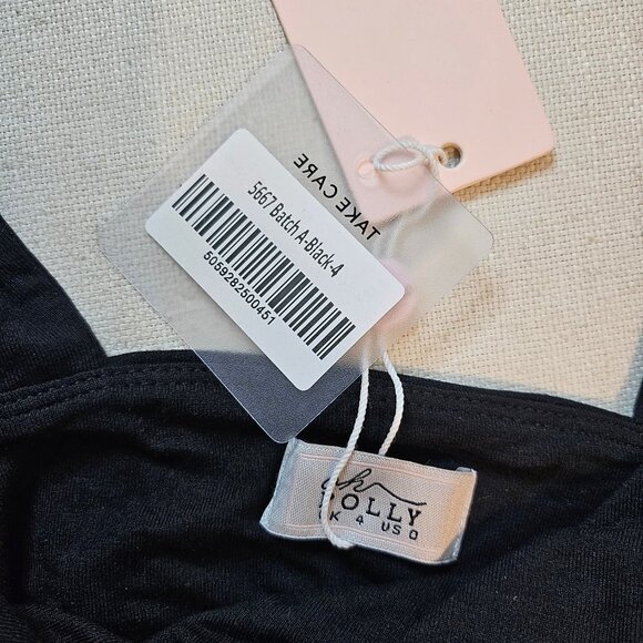 Oh Polly Black Crop Top - Size 0 - Picture 5 of 6